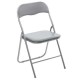 Silla plegable de metal acolchada