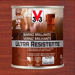 Barniz para madera interior brillante tinte caoba V33