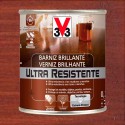 Barniz para madera interior brillante tinte caoba V33