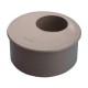 Tapón de reducción simple de PVC gris para evacuación
