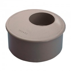 Tapón de reducción simple de PVC gris para evacuación