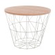Mesa auxiliar redonda de metal/MDF Kumi