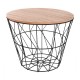 Mesa auxiliar redonda de metal/MDF Kumi