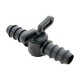 Llave de paso para riego goteo 1/4 16mm