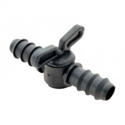 Llave de paso para riego goteo 1/4 16mm