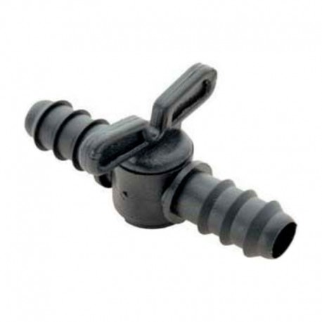Llave de paso para riego goteo 1/4 16mm