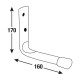 Gancho simple recto de pared