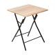 Mesa auxiliar plegable cuadrada de metal/MDF