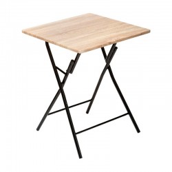 Mesa auxiliar plegable cuadrada de metal/MDF