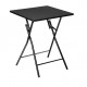 Mesa auxiliar plegable cuadrada de metal/MDF