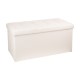 Puff arcón rectangular plegable de madera y poliéster