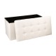 Puff arcón rectangular plegable de madera y poliéster