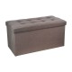 Puff arcón rectangular plegable de madera y poliéster