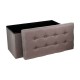 Puff arcón rectangular plegable de madera y poliéster
