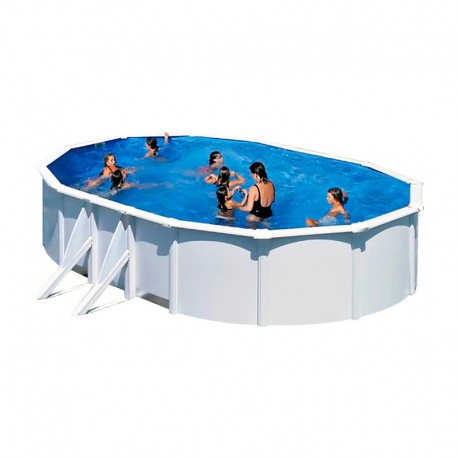 Piscina ovalada de acero blanco Aqualoon QGre
