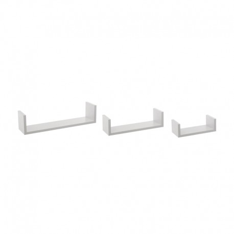 Estantería triple "U" recta de MDF