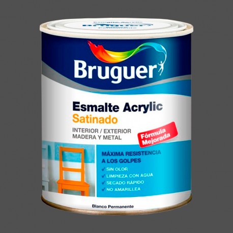 Esmalte acrílico satinado grafito