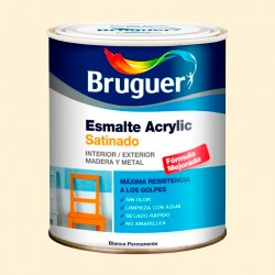 Esmalte acrílico satinado marfil claro