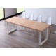 Mesa de comedor extensible de madera con patas metálicas Roma