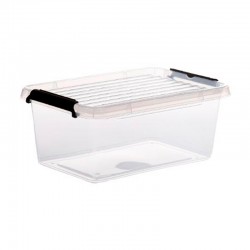 Caja de PVC transparente con clips
