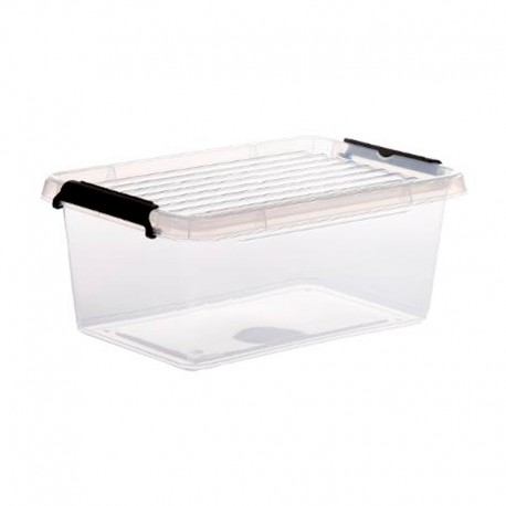Caja de PVC transparente con clips