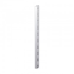 Cremallera sencilla para estantería de metal blanca