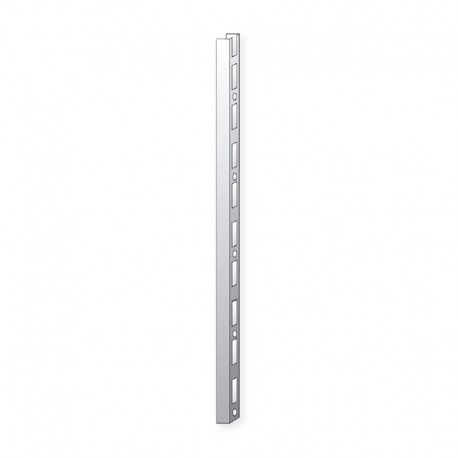 Cremallera sencilla para estantería de metal blanca
