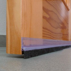 Burlete adhesivo de PVC con flecos para puerta 1m