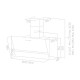 Campana decorativa de cristal 60cm Kitty Turboair