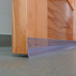 Burlete adhesivo de PVC labio para puerta 1m