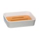 Jabonera de poliestireno y bambú para baño