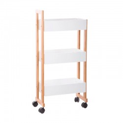 Carrito de MDF/bambú 3 estantes baño