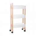 Carrito de MDF/bambú 3 estantes baño