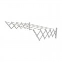Tendedero extensible de acero blanco 5 varillas para pared
