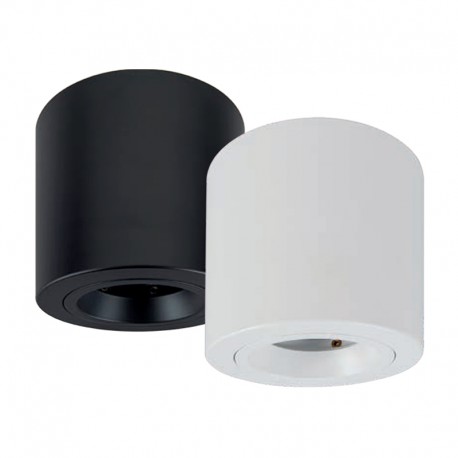 Foco de superficie redondo de aluminio blanco GU10