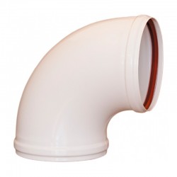 Codo de aluminio blanco 90º