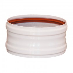 Manguito de unión de aluminio blanco