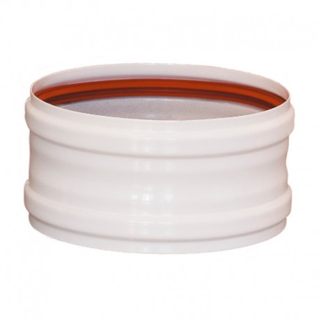 Manguito de unión de aluminio blanco