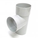 Injerto de PVC blanco M-H-H 80mm para canalón