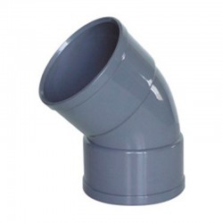 Codo hembra-hembra 45º PVC evacuación