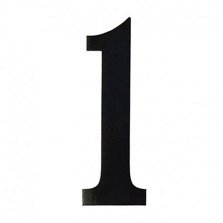 Número adhesivo negro del 0 al 9 80mm 2uds.