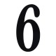 Número adhesivo negro del 0 al 9 80mm 2uds.