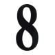 Número adhesivo negro del 0 al 9 80mm 2uds.