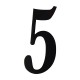 Número adhesivo negro del 0 al 9 80mm 2uds.