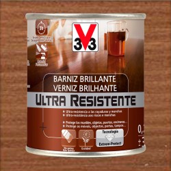 Barniz para madera interior brillante tinte nogal V33