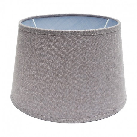Pantalla textil cónica gris E27 para lámpara Agueda