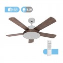 Ventilador de techo DC con luz LED y mando Ø122cm Levante