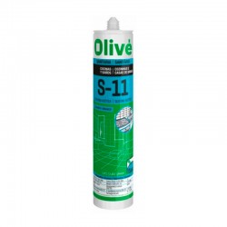 Silicona sanitaria para cocinas y baños S-11 300ml Olivé