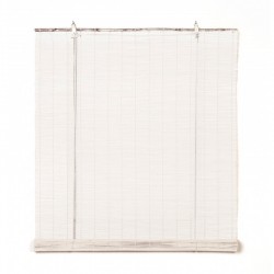Estor enrollable de bambú blanco Ocres