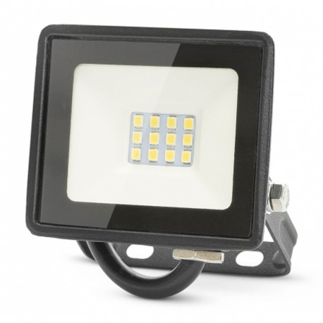 Foco proyector LED de aluminio negro 6500K IP65